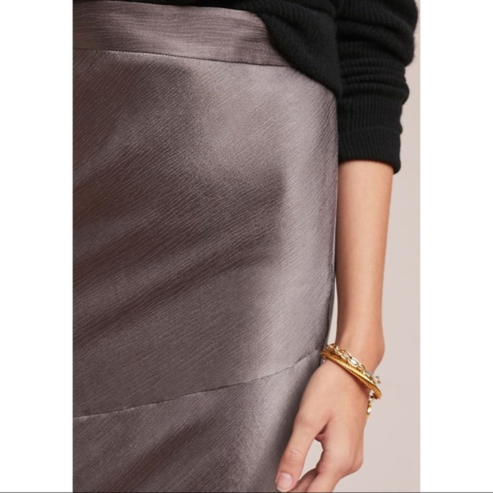 Anthro Hutch Bias Satin Skirt - Picture 2 of 7